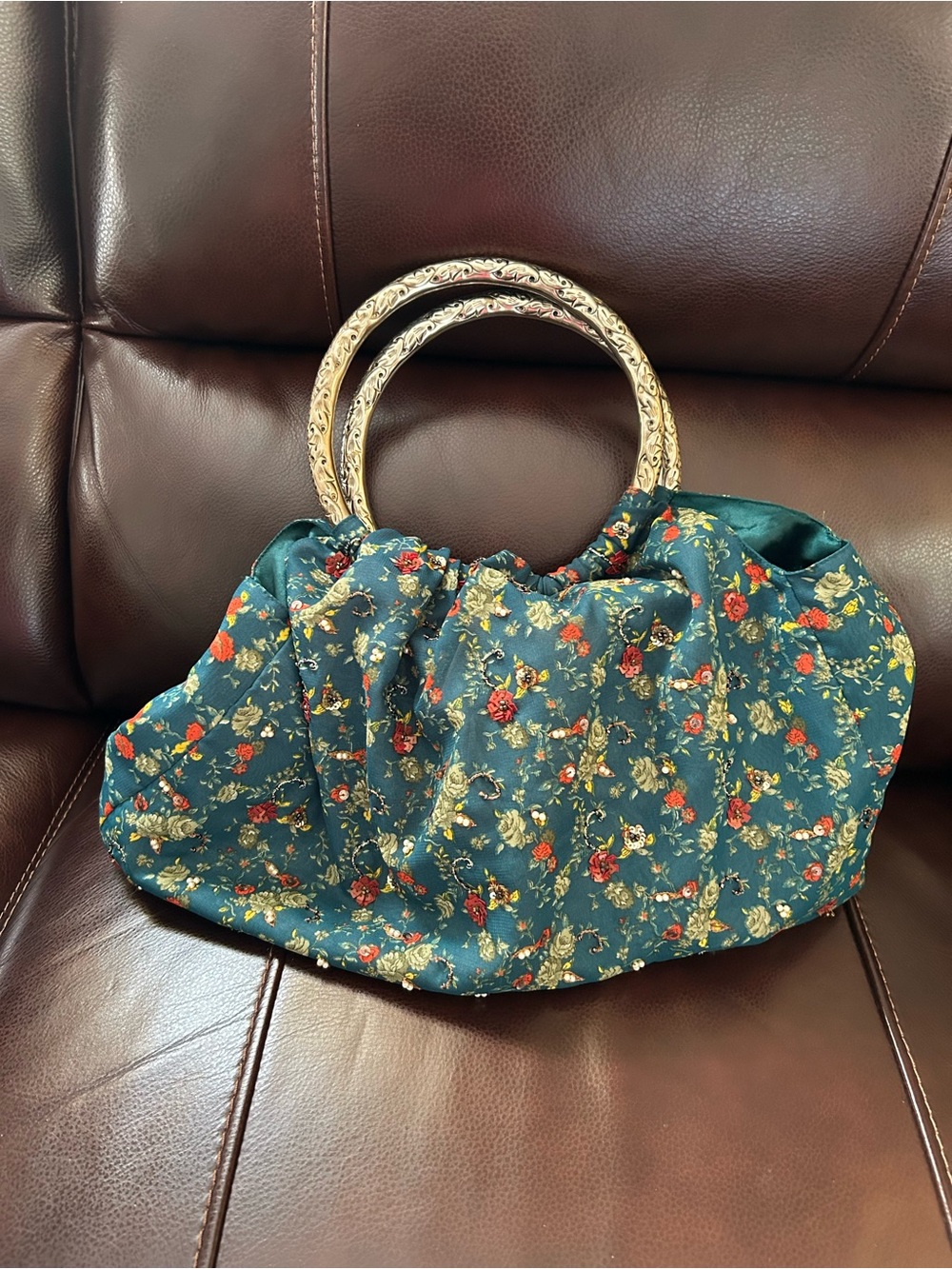 TMom: Ring Bag, Green Flower Bag